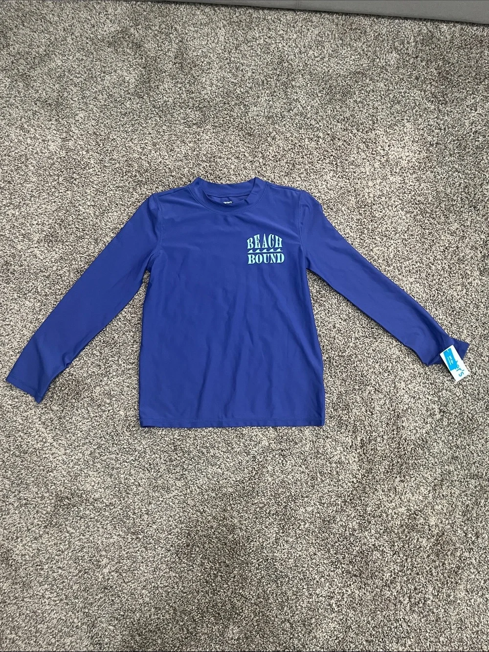 Carter's Deep Blue Long Sleeve Swim Top
